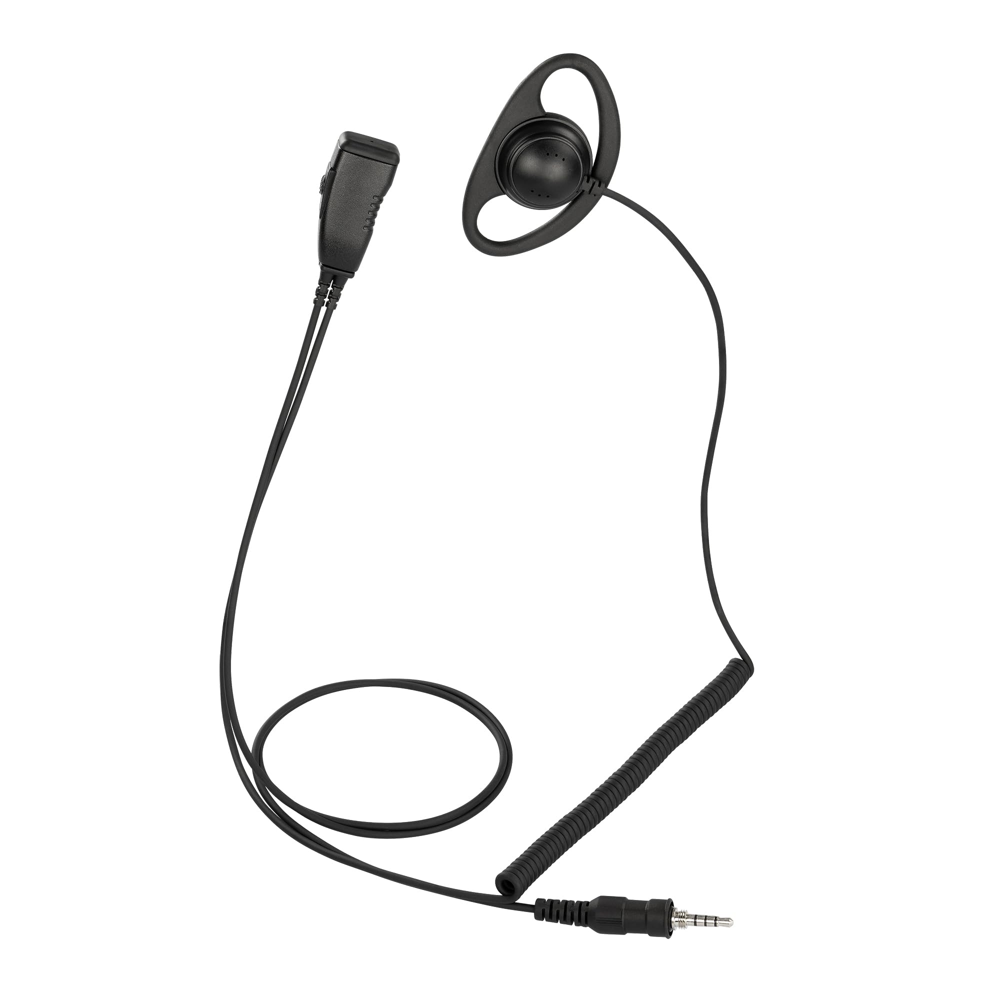 Bommeow BDS15-Y2 D-Shape Style Earphone with PTT MIC for Motorola Vertex Standard VX-6E VX-120 FT-270R VX-7R FT-277R