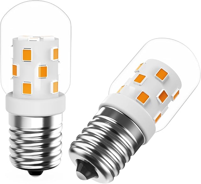 Ampoules à micro-ondes sous le capot 8206232a Ampoule à micro-ondes Whirlpool 125v 40w 3W E17 LED 400 Lumen chaud blanc 3000K (Boîte de 2)