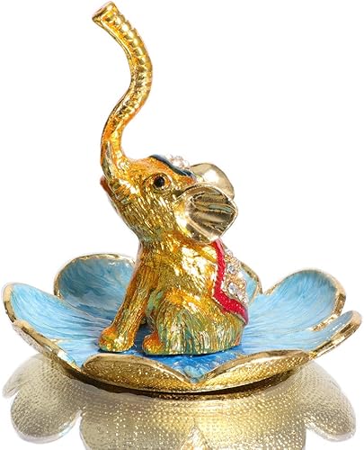 Waltz&F - Figura decorativa decorativa decorativa con diseño de elefante, color dorado