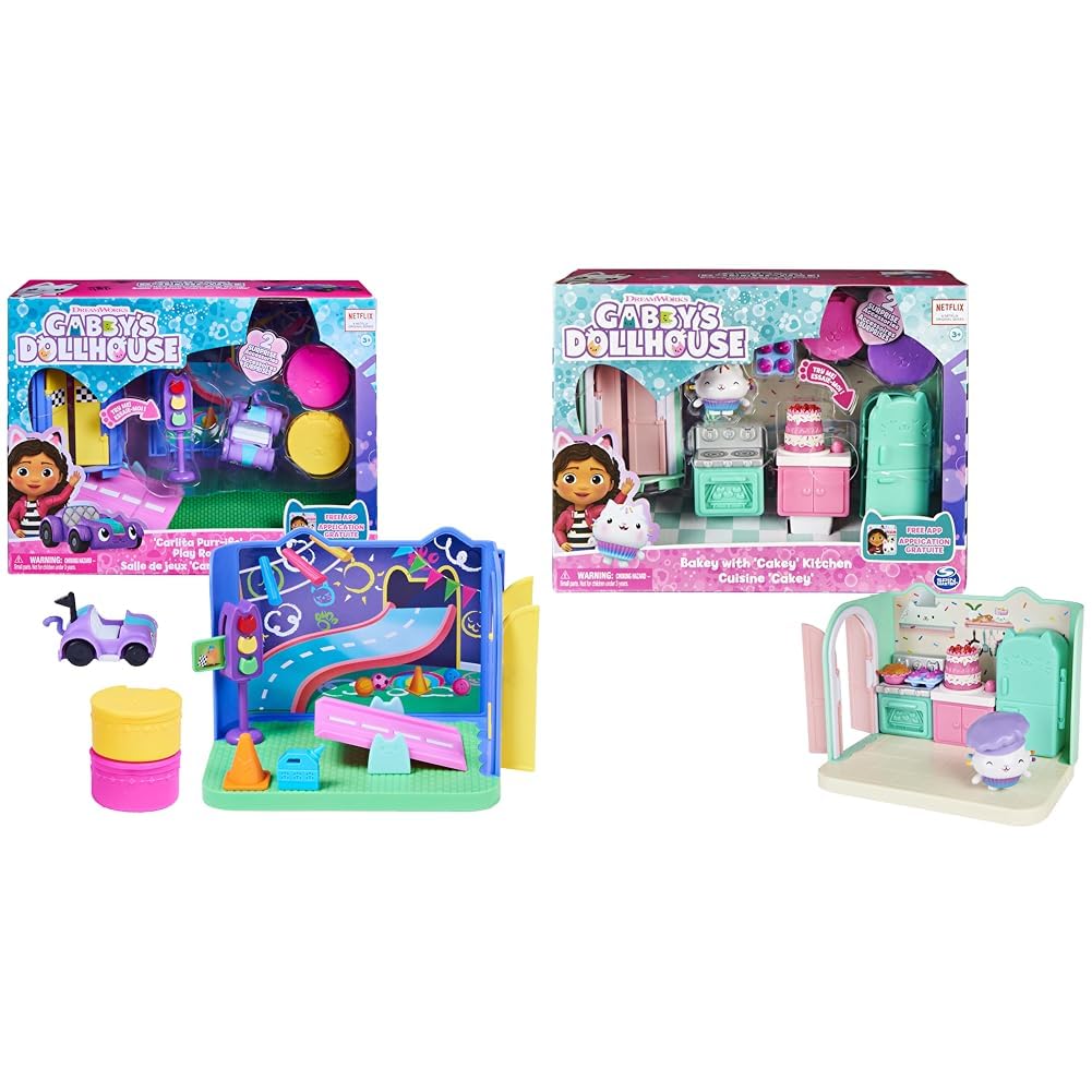 LA CASA DE MUÑECAS DE Gabby - LA Cocina DE Muffin - Cocina de Muffin de La Casa de Muñecas de Gabby & LA CASA DE MUÑECAS DE Gabby - Sala DE Juegos DE Carlita