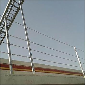 REMYS Razor Ribbon Barbed Wire, Barbed Concertina Wire, Galvanized Steel Razor Wire, Helical Wire Fence for Garden Yard, Commercial Residential Security Fencing