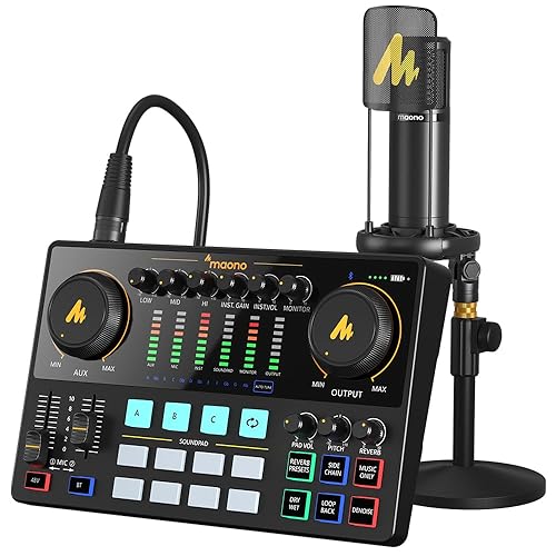 MAONO Podcast Equipment Bundle with Audio Interface and XLR Condenser