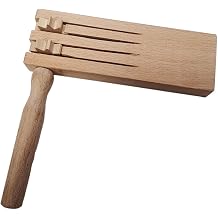 Wooden Ratchet Noise Maker Hand Percussion Rattle Instrument Matraca for Parties Sports Celebrations