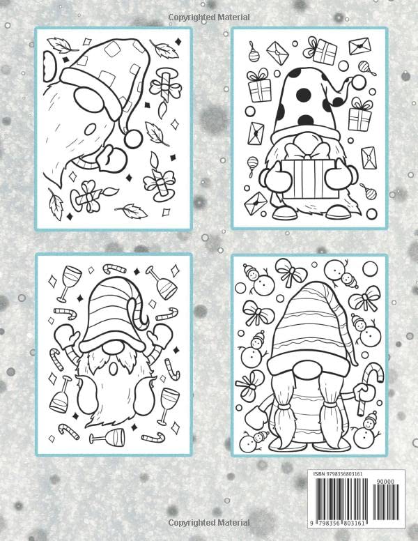 Cute Gnomes Adult Coloring Book: Magical Garden Activity Book For Adults, Holiday Seasons Colouring Book For Grown-ups, Scandinavian Gones Book For Stress Relive image 3