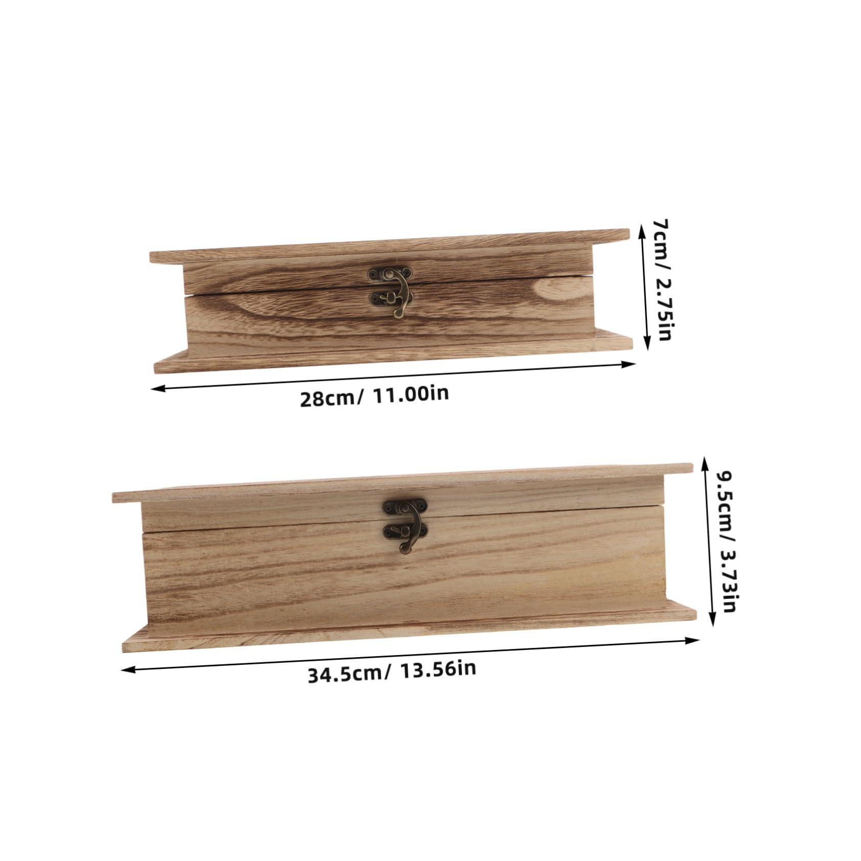 Cabilock 2 Piezas Caja De Madera Para Guardar La Biblia Organizador Clásico De Madera Caja De Recuerdos Para Estudio Dormitorio Decoración