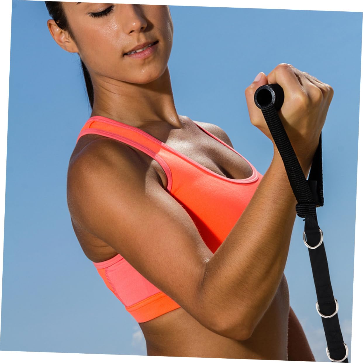 Correa de Asa 10 Anillos en D para Fitness Negra 2 Uds