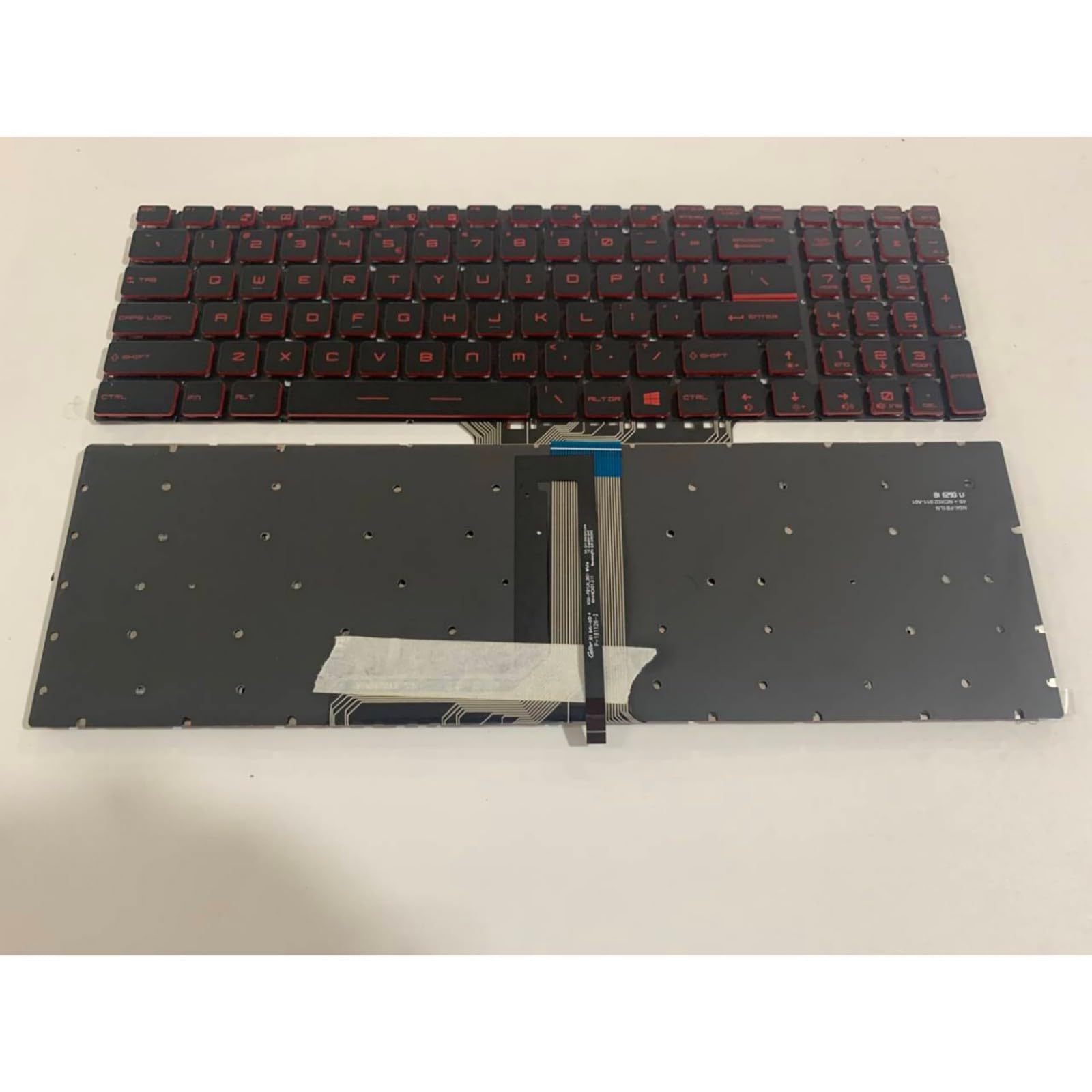 US Układ RU dla MSI do MS-1773 1795 17B1 17B3 1771 1772 1775 1781 Klawiatura laptopa Części do laptopa (czerwona, US)