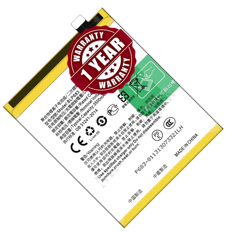 Image of Original BLP683 Battery Compatible for Oppo A7x | F9 | F9 Pro | Realme 2 Pro | Realme U1 - (3500mAh) - 1 Year Warranty JK1