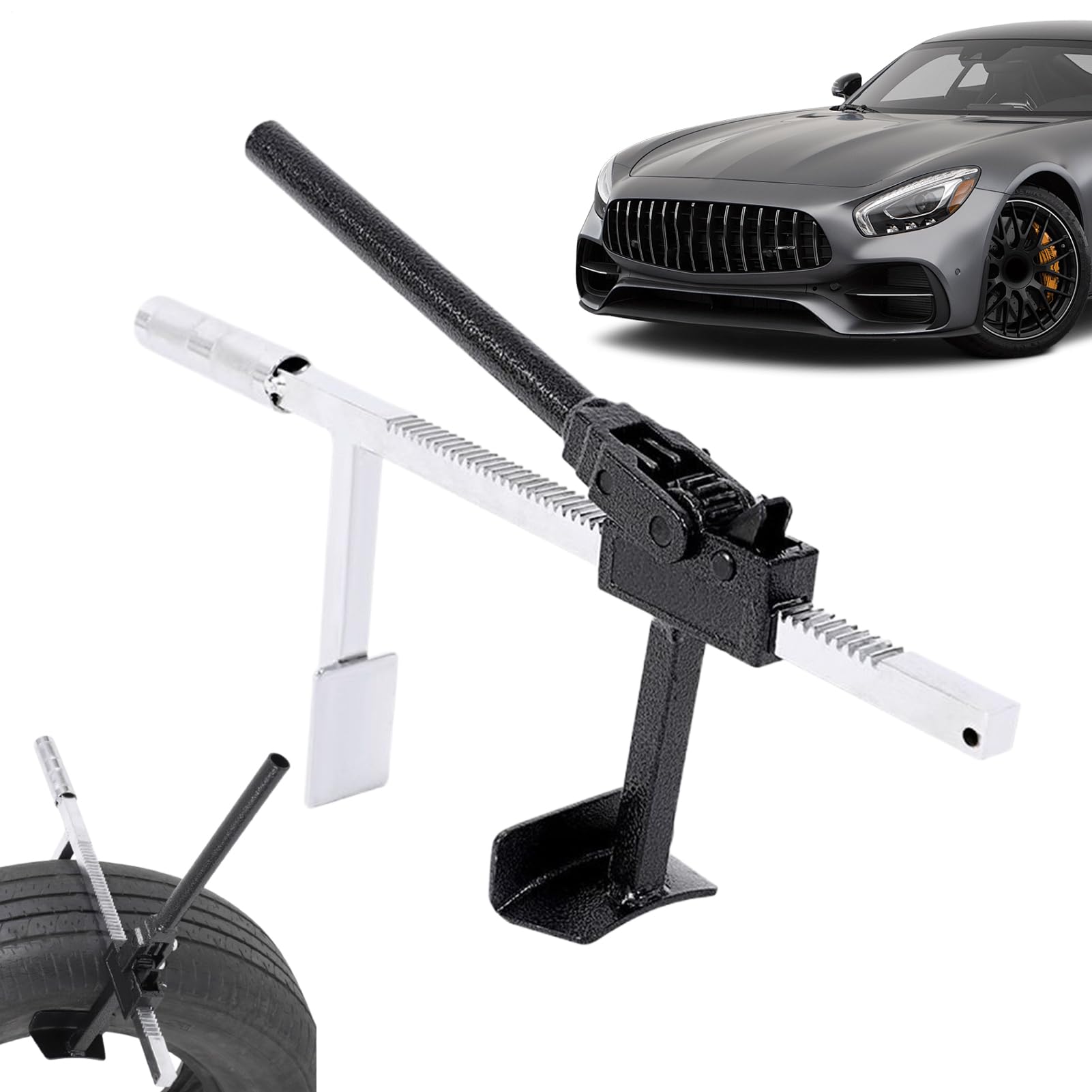 Smontagomme Compatto Attrezzo Manuale Portatile per Rimozione e Montaggio | Macchina per Montaggio Pneumatici Attrezzo Per Montaggio E Riparazione Gomme Auto Moto Camion Officina