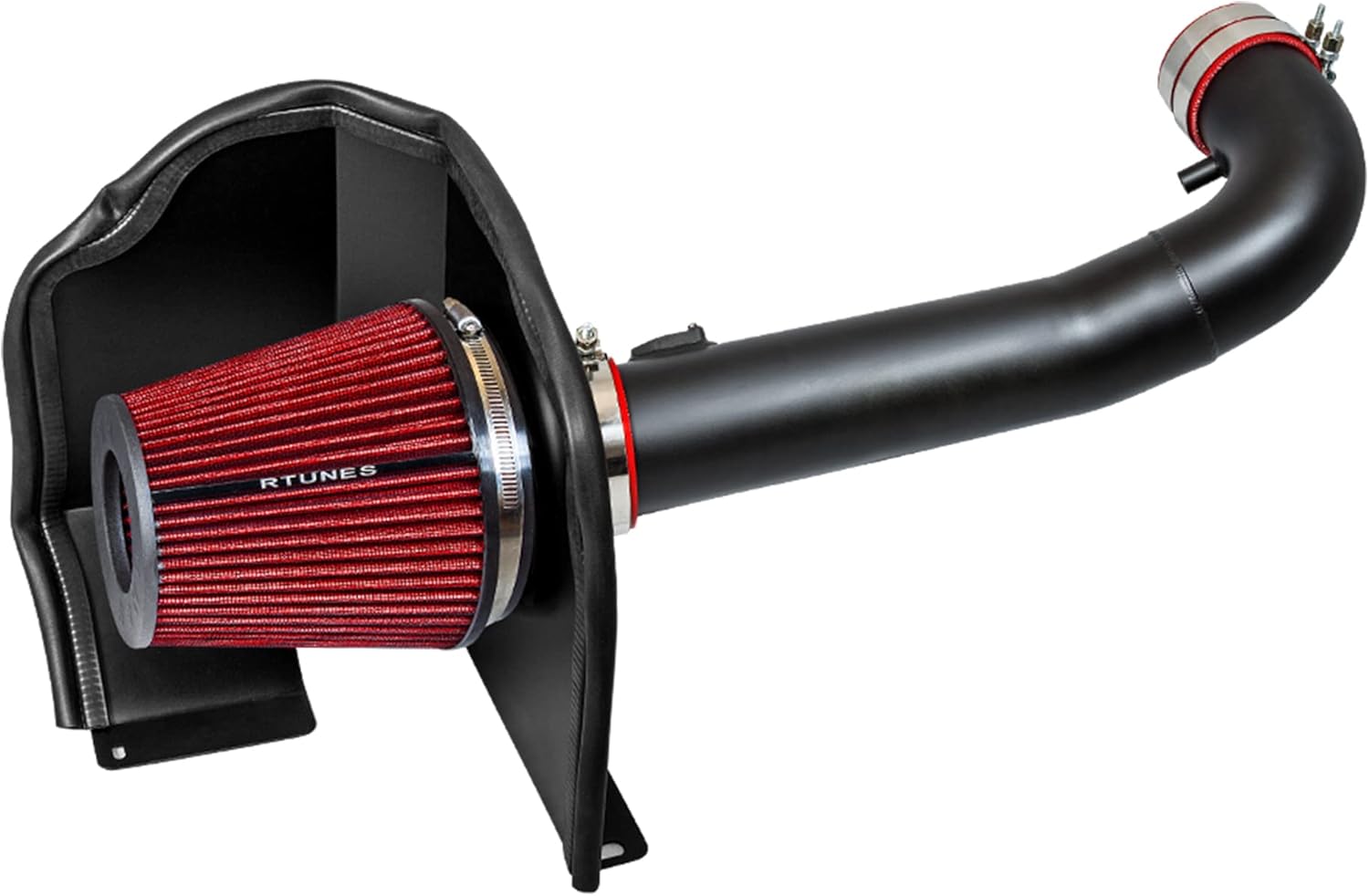 RTUNES RACING - BLACK - HEAT SHIELD COLD AIR INTAKE Compatible For 2014-2019 CHEVY SILVERADO 14-19 GMC SIERRA 1500 4.3L V6