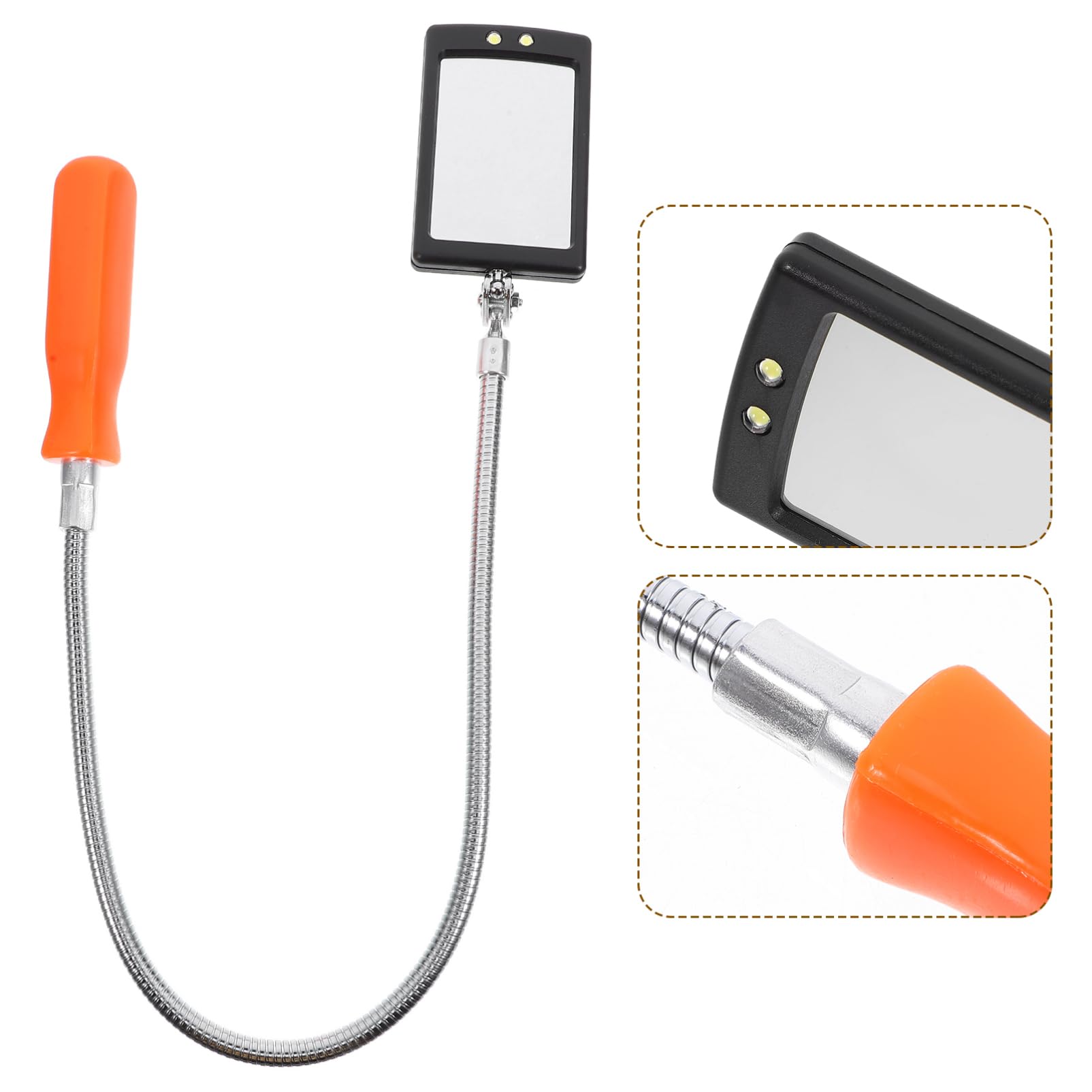 Miroir Rotation 360° en Acier Inoxydable D'inspection Flexible pour Vérification Automobile et Applications Mécaniques Professionnelles