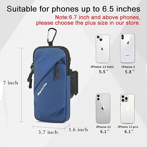 Vista 17 de Soporte para teléfono, bolsa cruzada pequeña con banda para el brazo, se adapta a iPhone y Android, uso para correr, caminar, senderismo y ciclismo