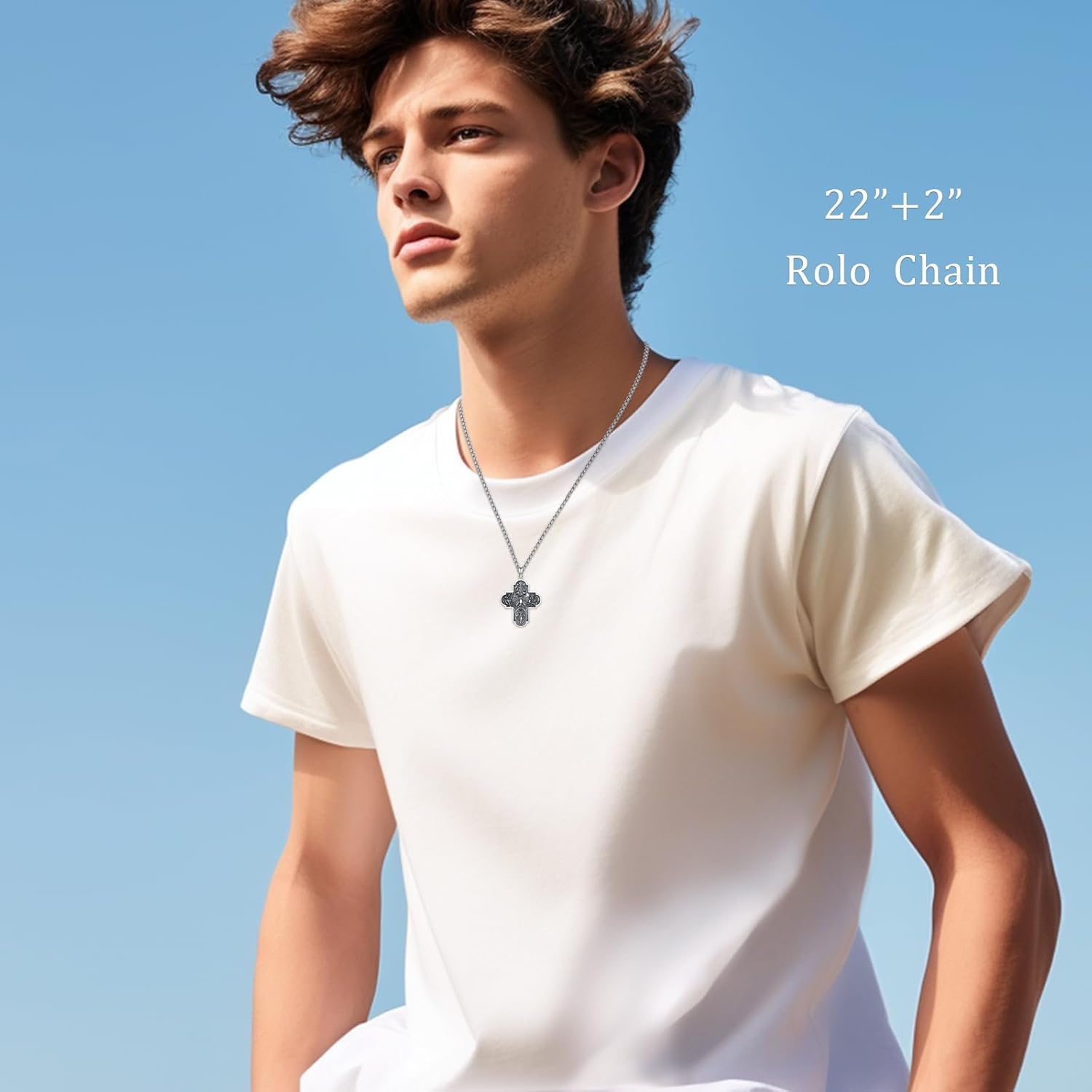 Patron Saint Medal Necklace 925 Sterling Silver Catholic Protection Pendant Religious Jewelry Gifts for Men Women - Image 6