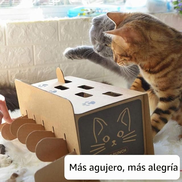 Foto 6 de 8 de Juego Interactivo de Juguete para Gato - Whack a Mole, Cat Teaser Toy Juego de Caza para Gato