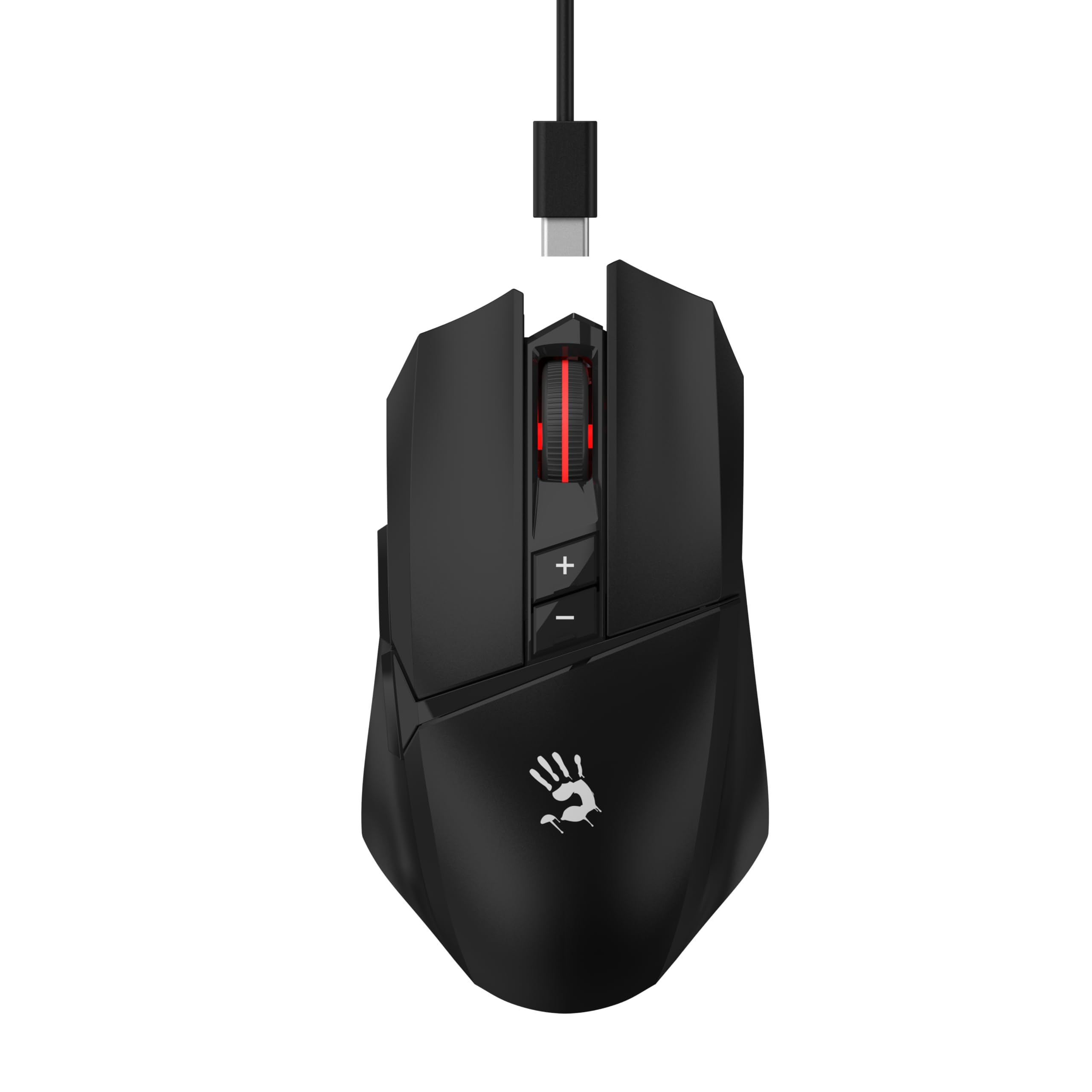 Bloody R36 Ultra Dual Mode Wireless Gaming Mouse - 12000 CPI, PAW3313 Sensor, 1ms Wireless Transmission, 7 Programmable Buttons, up to 75 Hours Playtime, RGB Lighting, for Esports and Gaming