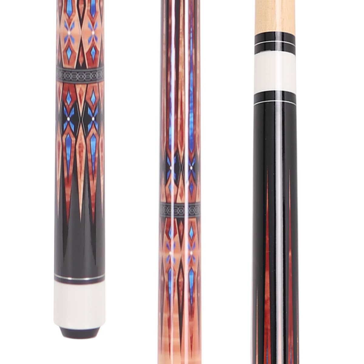 Bili Biliard 58 inch Canadian Maple Billiard Pool Cue Stick, 13mm 1/2 Maple Billiard Pool Stick, House Bar Pool Table Sticks for Men(Numerous Styles to Choose from) (P01)