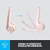 Logitech H390 Wired Over-Ear Microphone Headset, Digital Stereo Audio, Foldable Noise Canceling Microphone, On-Cable Inspections, Pink