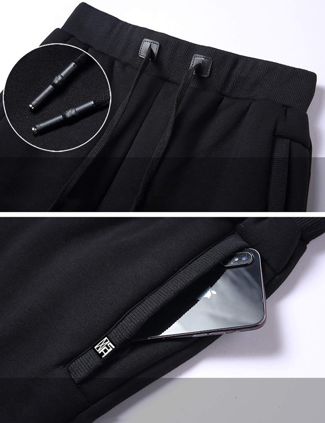 Gihuo Men's Sherpa Lined Athletic Sweatpants Winter Warm Track Pants - Image 7