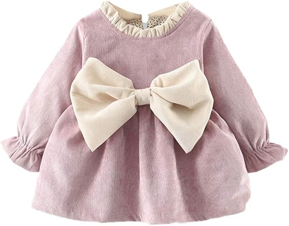 Amazon Racazing 赤ちゃん スカート 女の子 大 蝶結び ウエスト ワンピース 幼児 プリンセスドレス 姫袖 ワンピース 超柔らかい コットン 可愛い 人気 誕生日プレゼント 出産祝い 6ヶ月 24ヶ月 並行輸入品 スカート 通販