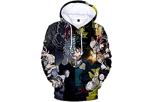 My Hero Academia Anime Hoodie Halloween Cosplay Novelty Hooded Pullover Sweatshirt
