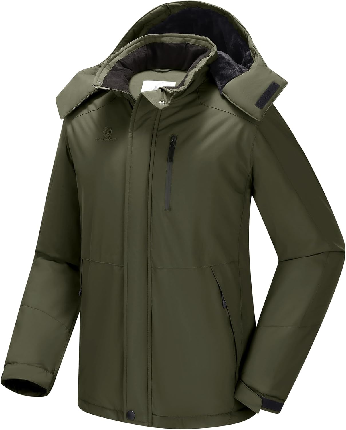 CAMELSPORTS Men's Winter Jacket, Windproof Waterproof Ski Snow Coat, Thermal Insulated Puffer Parka for Cold Weather