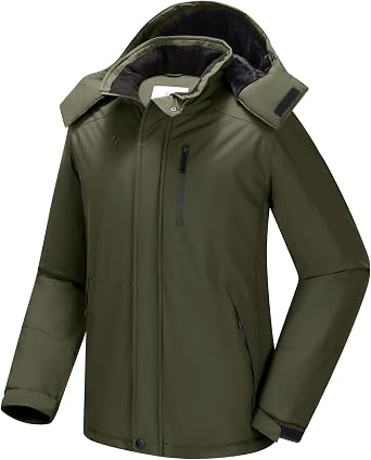 CAMELSPORTS Mens Winter Jacket Windproof Ski Snow Jacket
