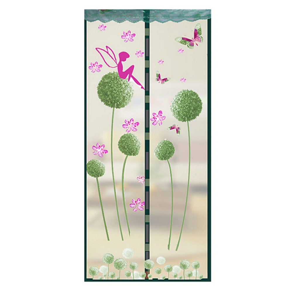 Wongfon Upgrade Encryption Magnet Mosquito Net Curtains Tulle Window Door Screen for Keep flies Insect Out, 90 x 210cm (green, 90 x 210cm)