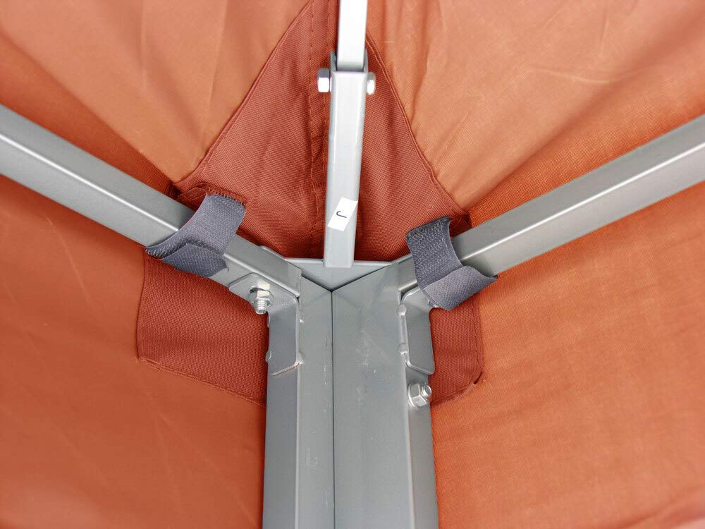 QUICK STAR Techo de Repuesto para cenador de jardín 3x3m Rojo Naranja con Revestimiento de PVC