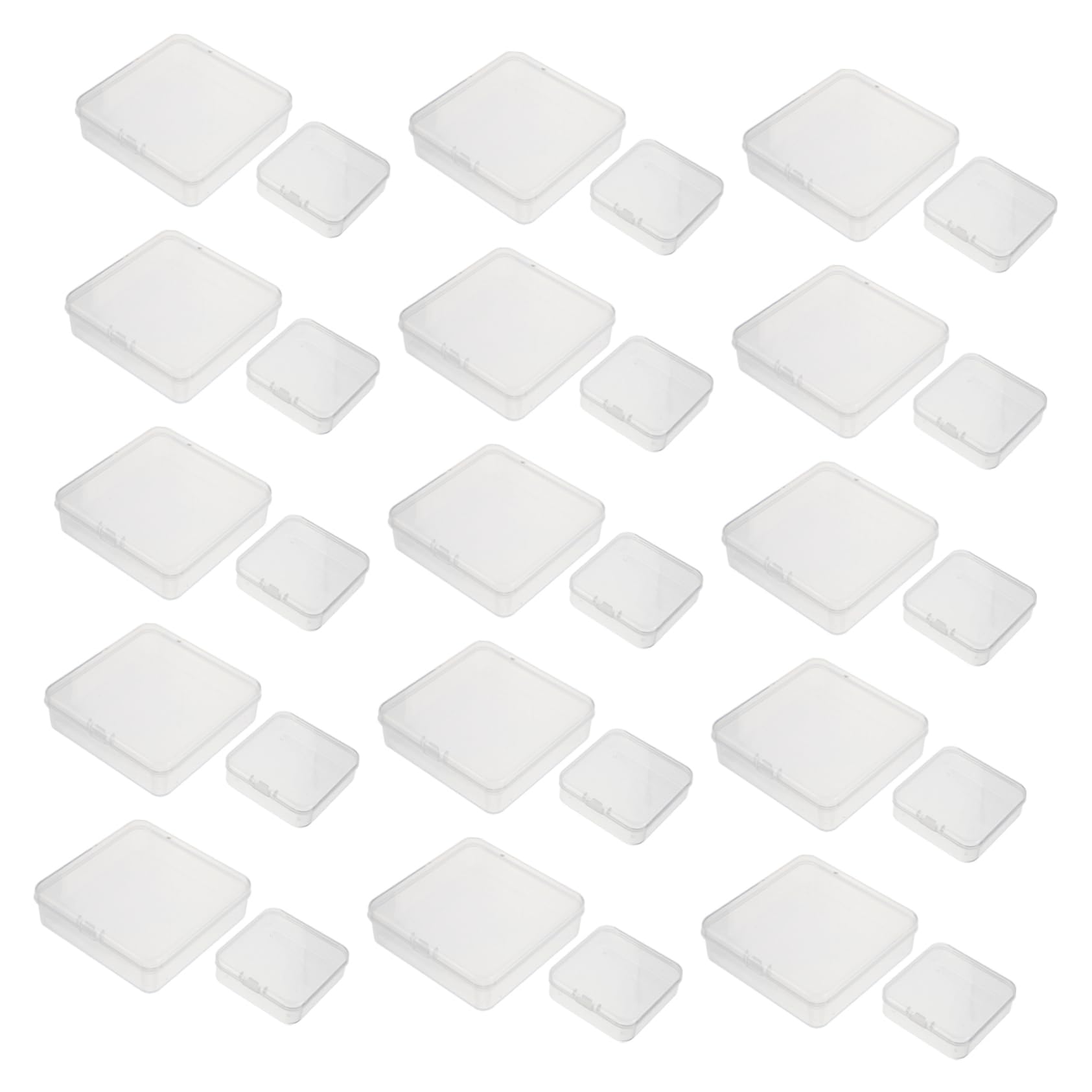 Boîte de rangement rectangulaire plastique 30 pièces OSALADI pour trier les perles et bijoux