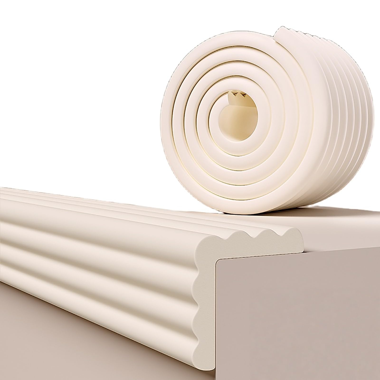 Furniture Edge corner protector, Self-Adhesive Foam Edge Protectors & Bumpers For Furniture & Sharp Multicolor 2-10m(W white,2m/6.5ft)