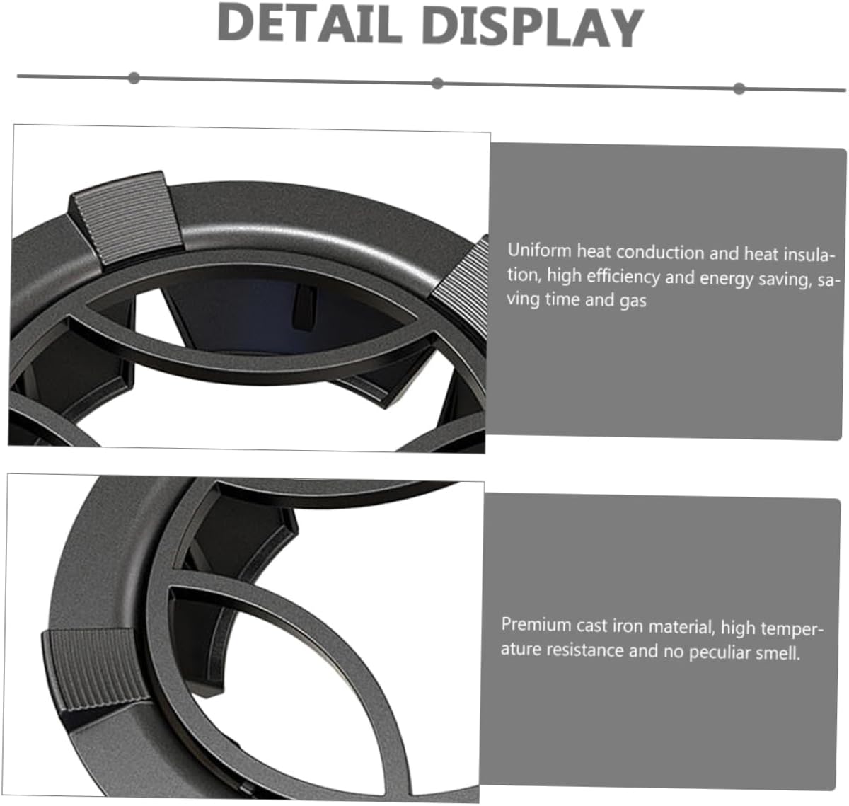 Artibetter Wok Ring for Gas Stove Cast Iron Wind Shield Fire Hood Non-slip Wok Rack