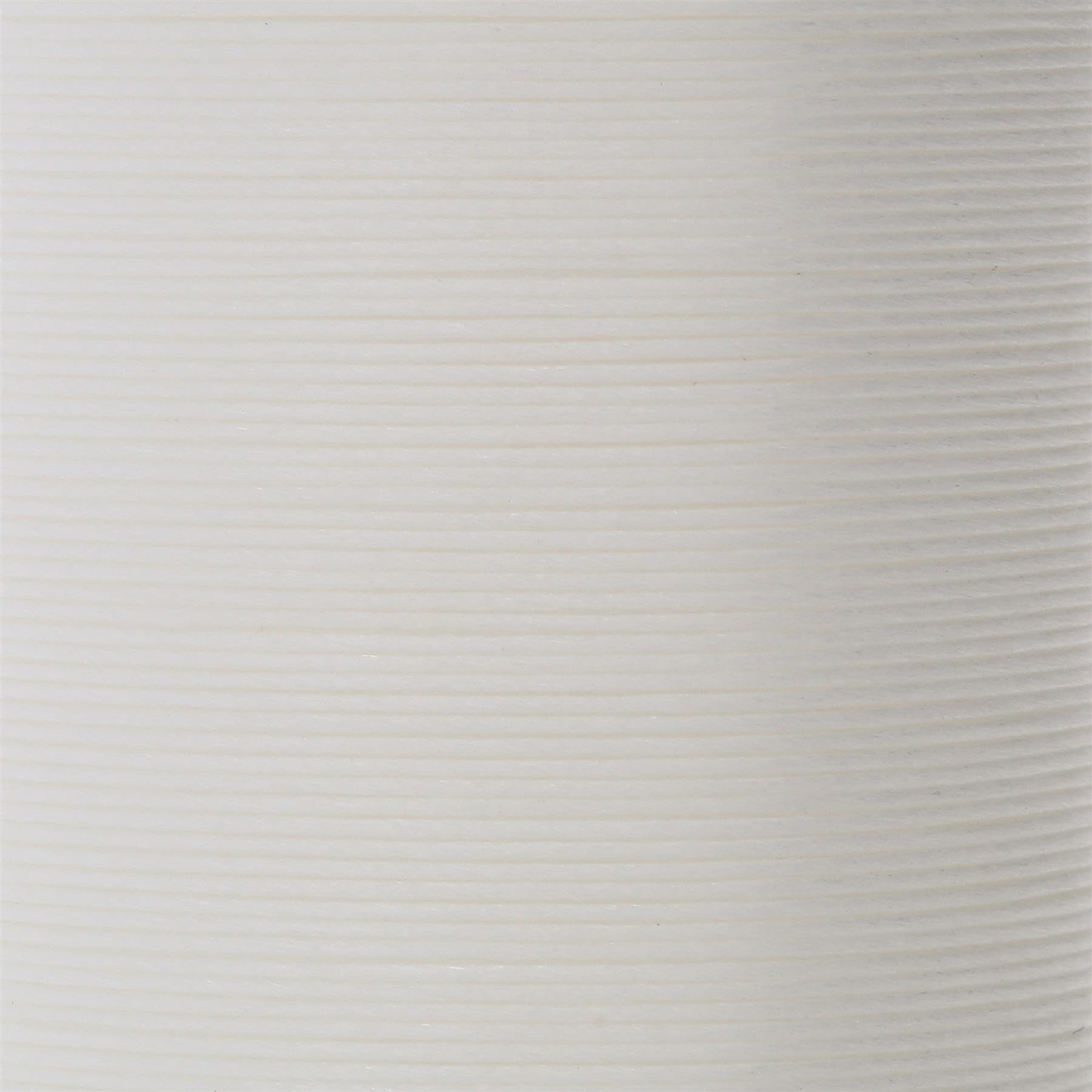 KO Filo di nylon per perline, colore bianco, pre-cerato giapponese, 100% nylon, 330TEX, resistente ai grovigli, 50 metri, scatola da 12 bobine, uso per progetti di perline di seme, lavori su telaio,