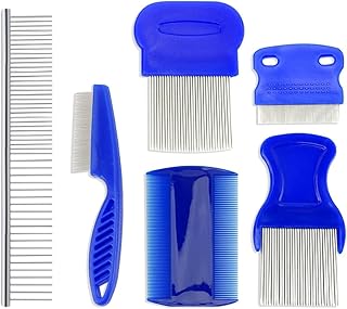 シラミくし セット 6点セット シラミ 卵の検出 除去 子供から大人 ペットまで対応 QT-161 (ブルー)