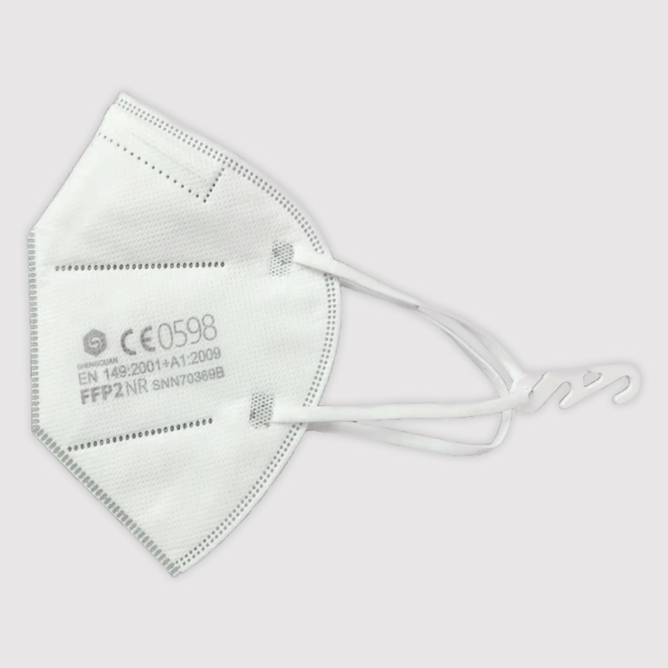 Simplecase - 120 mascarillas FFP2 certificadas por el organismo designado oficialmente 0598, respirador, máscara de filtro de partículas