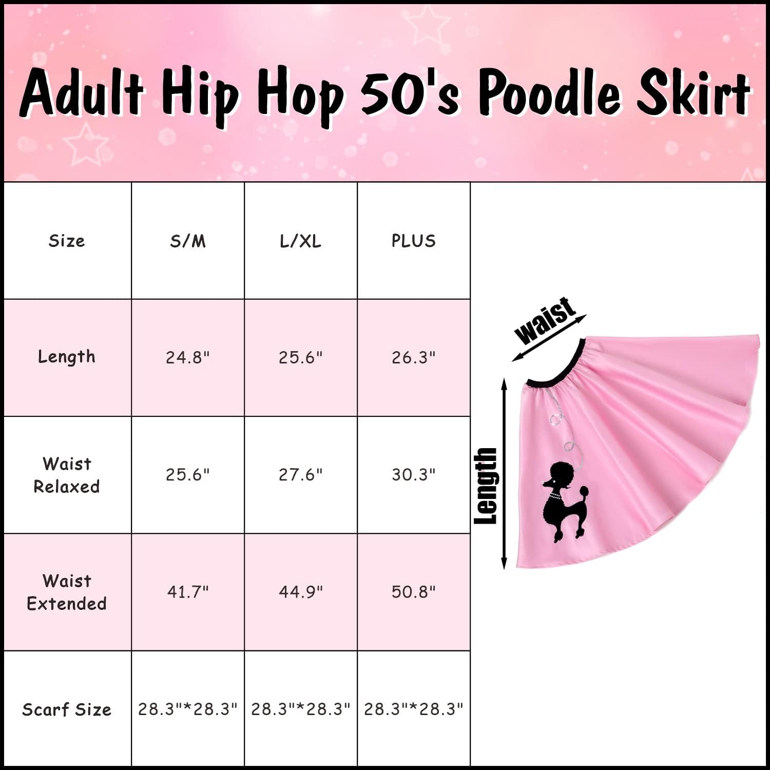 "Leadtex Women Sock Hop Costume 1950s Poodle Skirt" - Image 6