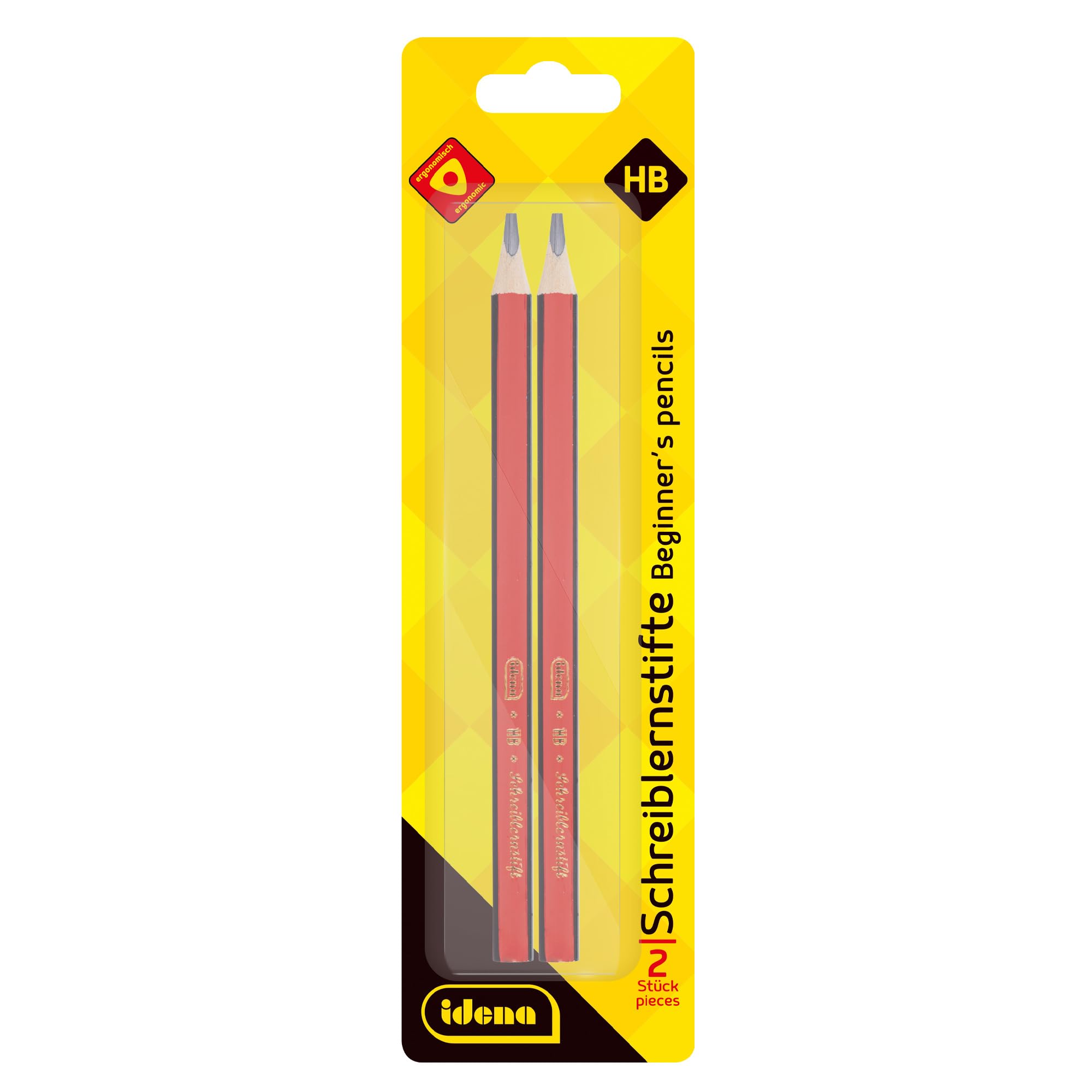 IDENA 20003 Learner's Pencil HB Pack of 2 FSC Mix
