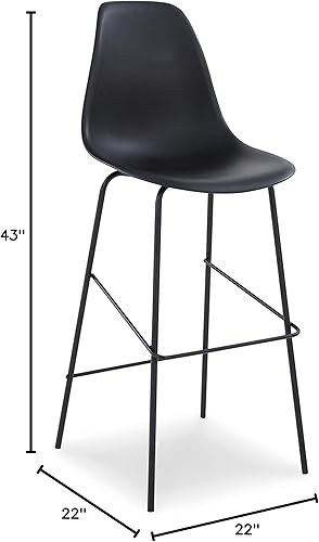 Miniatura 28 de Ashley Signature Design - Taburete de bar tapizado Negro -,Marrón,Gris,Two Toned,Marrón tapizado,Blanco