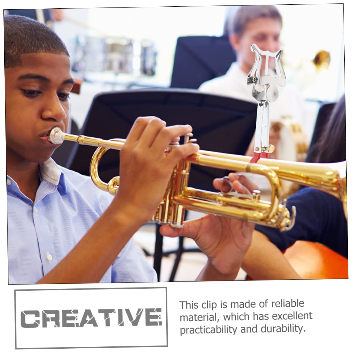 SUPVOX 3sets Clarinet Music Score Clip Trumpet Marching Lyre Holder Lightweight Music Holder Clip for Clarinet 2pcs*3