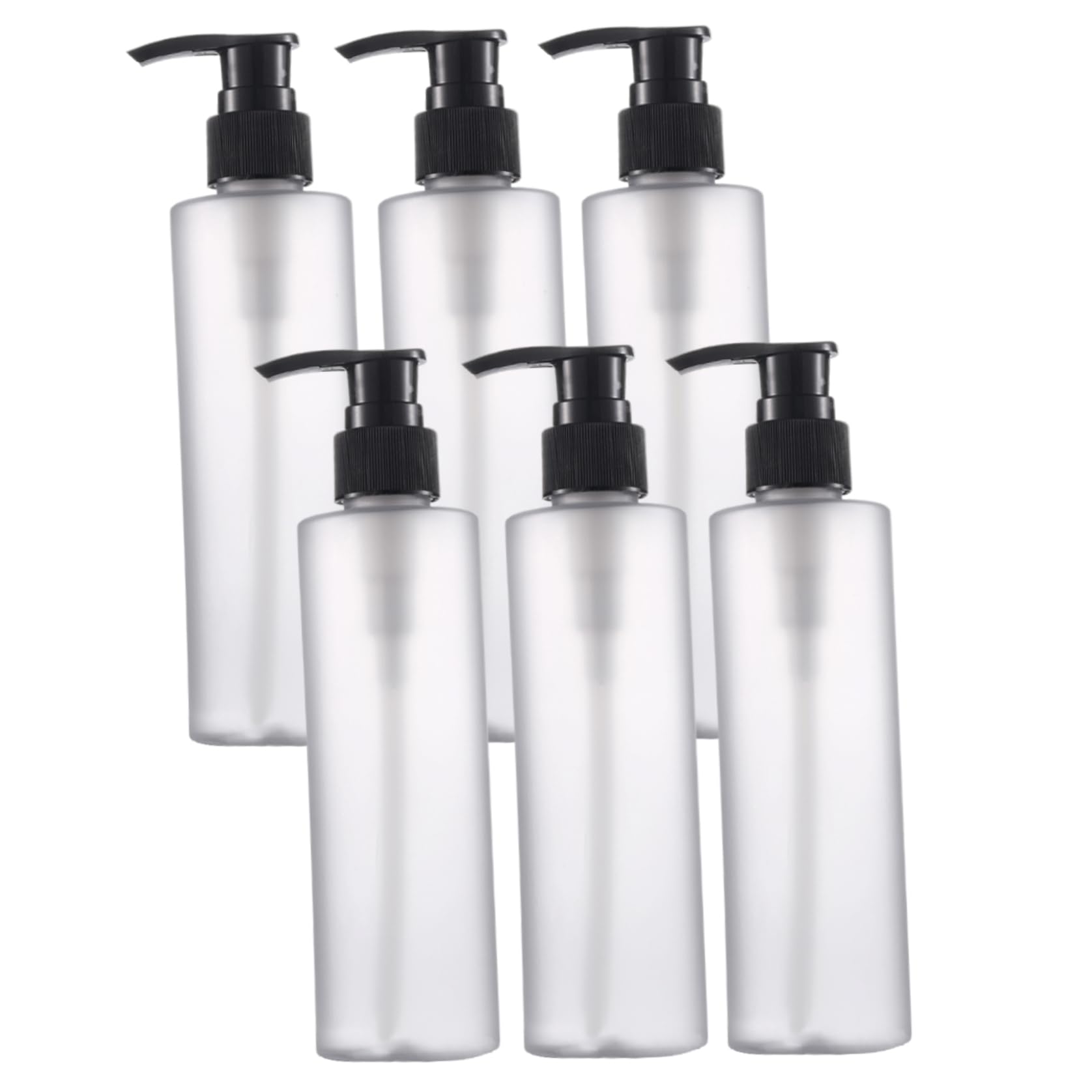 BeVistoso 6Pcs Lotion Dispenser with Pump 200ml Frosted Empty Plastic for Shampoo Soap, 7oz