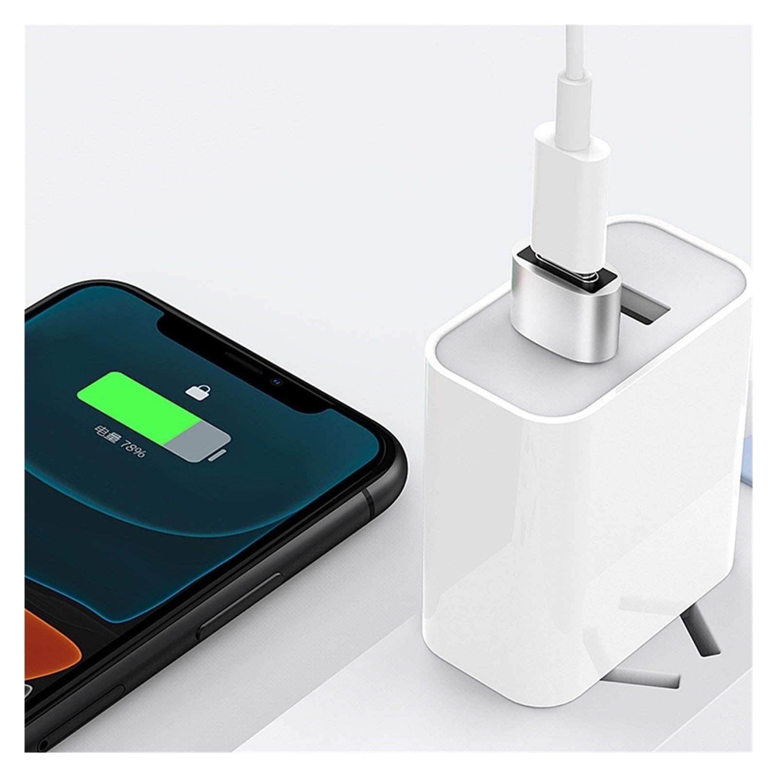 2 szt. USB na typ C adapter męski na żeński konwerter do MacBook do Samsung S20 (2 szt. czarny)