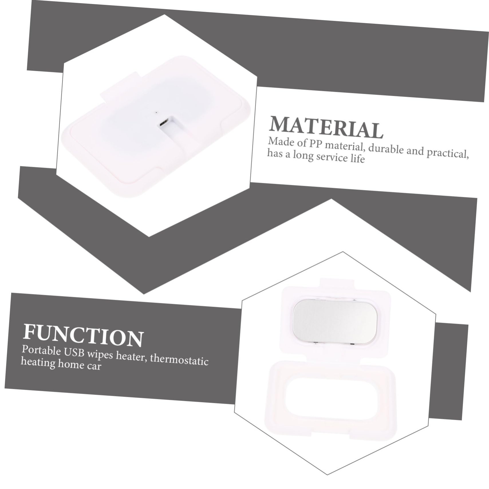Ipetboom Chauffe-lingettes USB Portable pour Lingettes Humides Bébé