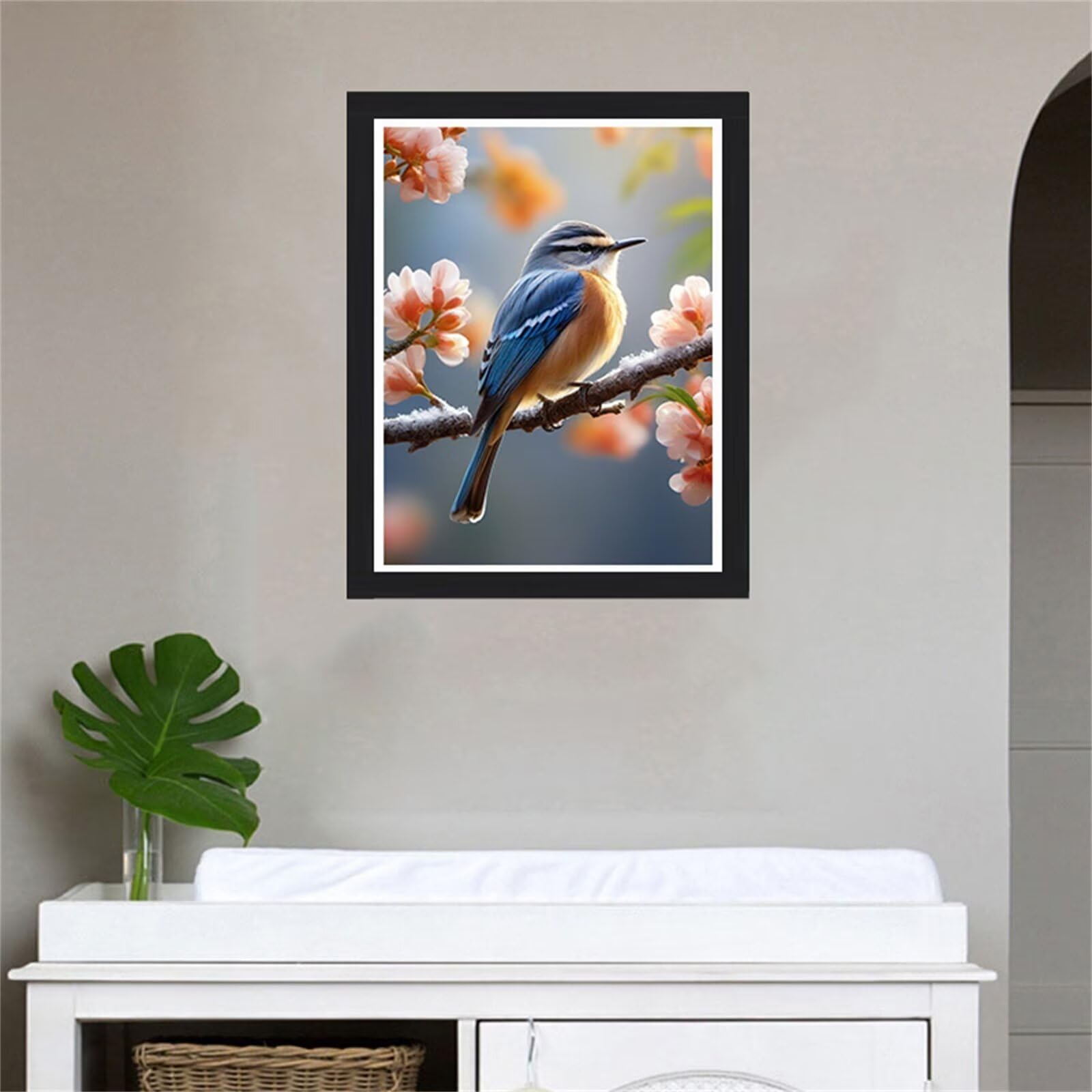 Diamond Painting Tiervogel, DIY 5D Weihnachten Diamond Painting Erwachsene, Diamant Painting Bilder Malen Nach Zahlen DIY Set Erwachsene, Diamond Painting Herbst für Home Wand Dekoration (80x110cm)-G0