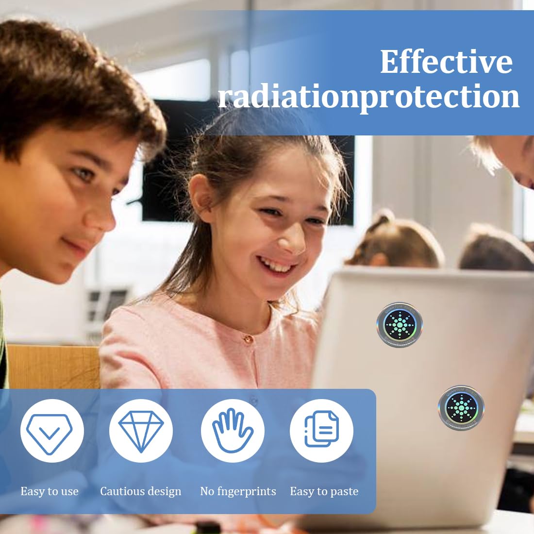 10 pezzi protezione radiazioni cellulare, Adesivi Anti Elettromagnetiche, Patch Anti Ondes Portables Adesivi, Autoadesivi, Protezione Efficace Contro, per computer, radio, laptop, tablet, televisore