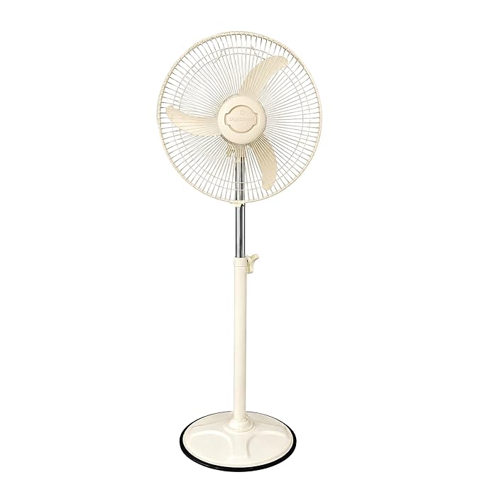 DIGISMART 400 MM Bullet Fan/Farrata, Pedestal Fan for Home, Adjustable Height, 2400 RPM Mark -2, Speed Regulator, X-Flow Technologacy, Aerodynamic Blade, 1 Year Manufactured Warranty (Ivory)