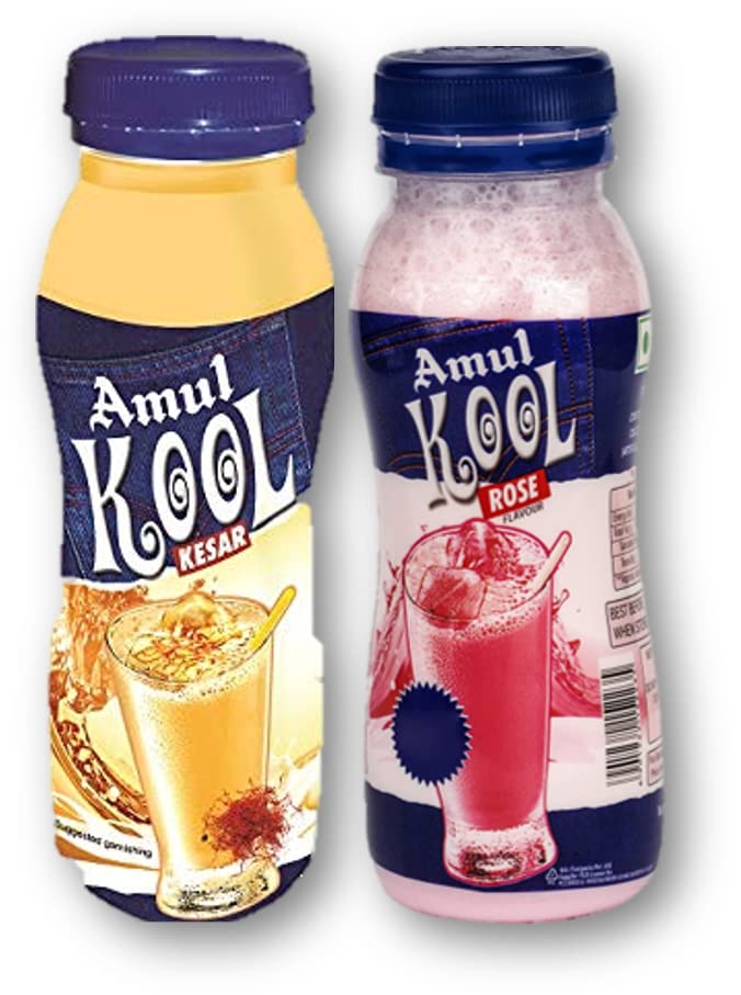 Image of Amul Kool Rose 180ml & Amul Kool Kesar (pack of 2) Unique|