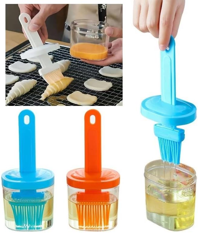 Pastry Brush with Oil Bottle Basting Baking Cooking Grilling Oiling
