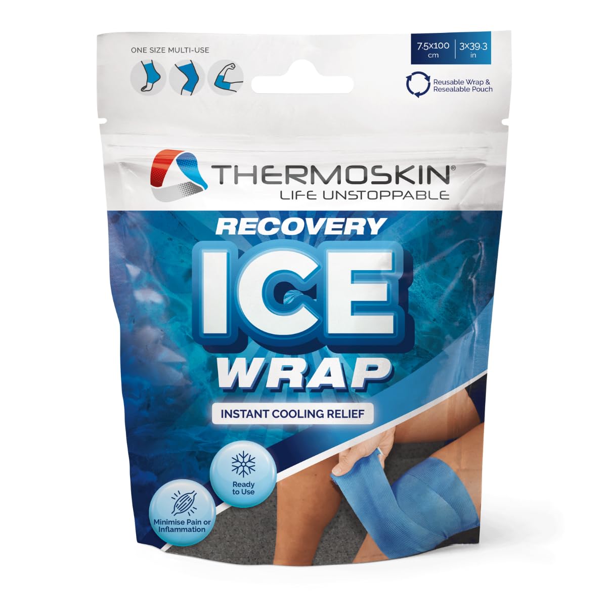 CoolxChange Compression Cooling Gel Bandage, Regular, 3" X 47"