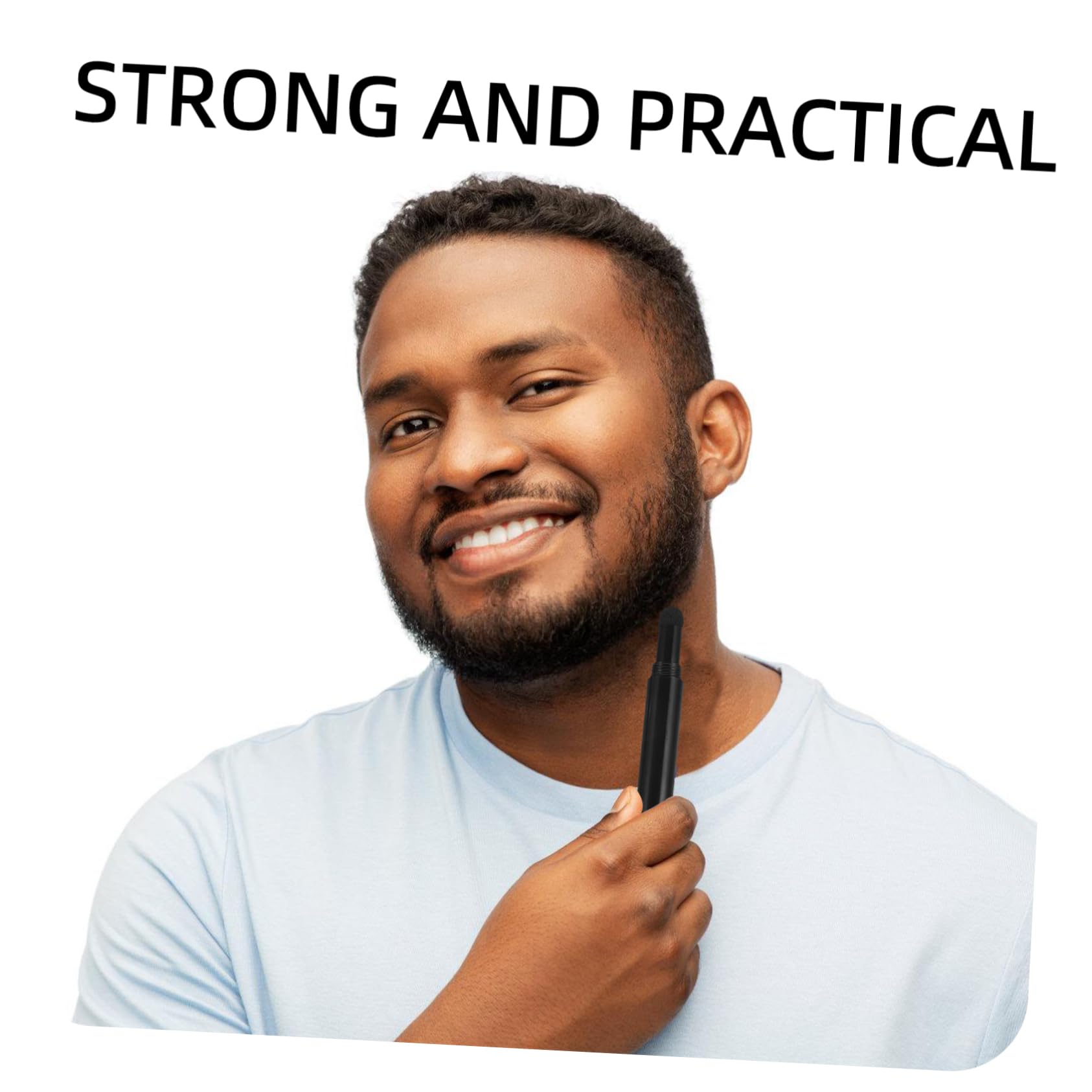 IWOWHERO Beard Filler Pen Kit 4-head Beard Brush for Men Beard Filling Pen Barber Tool Hairline Filler Mustache Pen