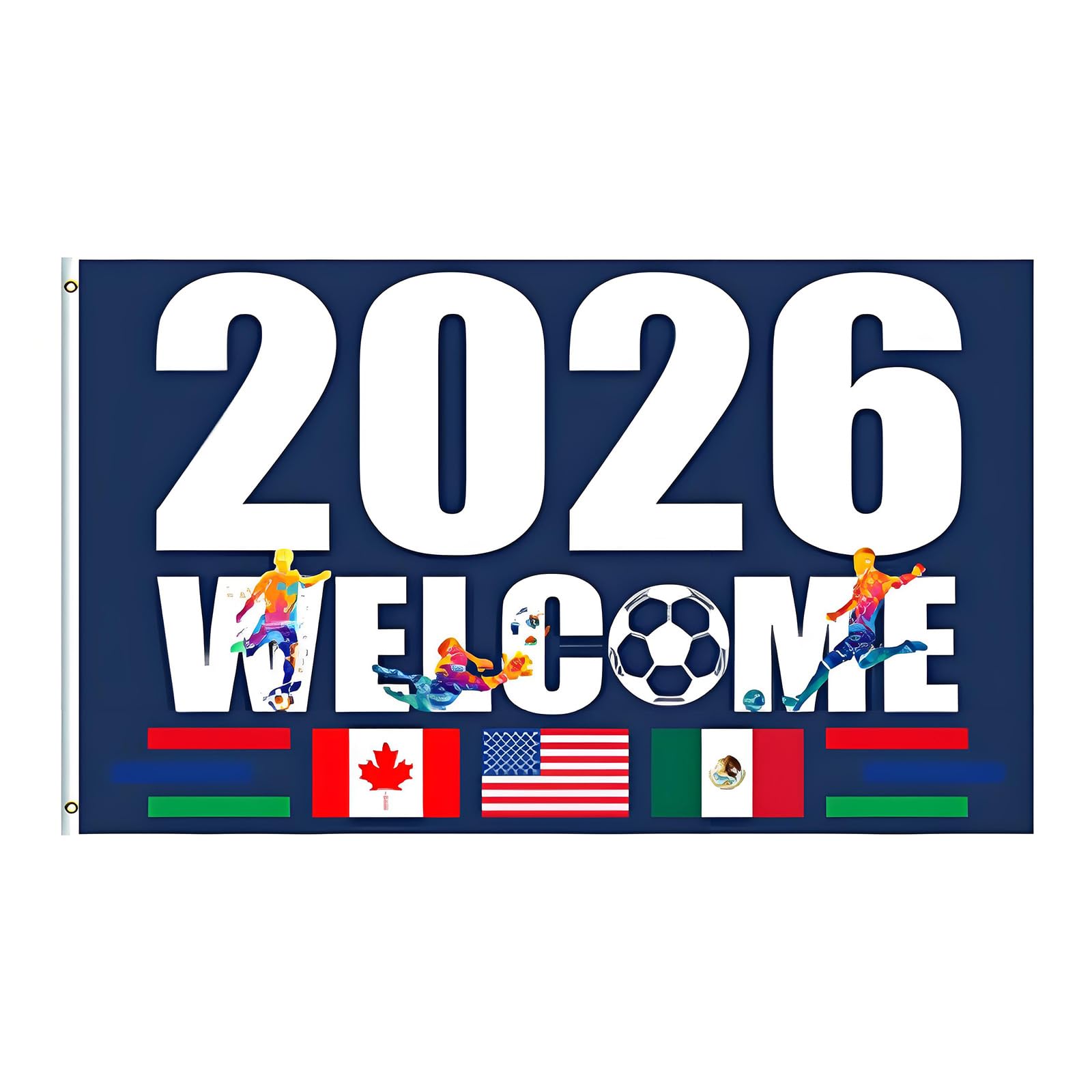 Limtula 2026 Worlds Cup America Canada Mexico Friendship Flag Banners Outdoor Party Decor America Mexico Canada Friendship Flag Banners
