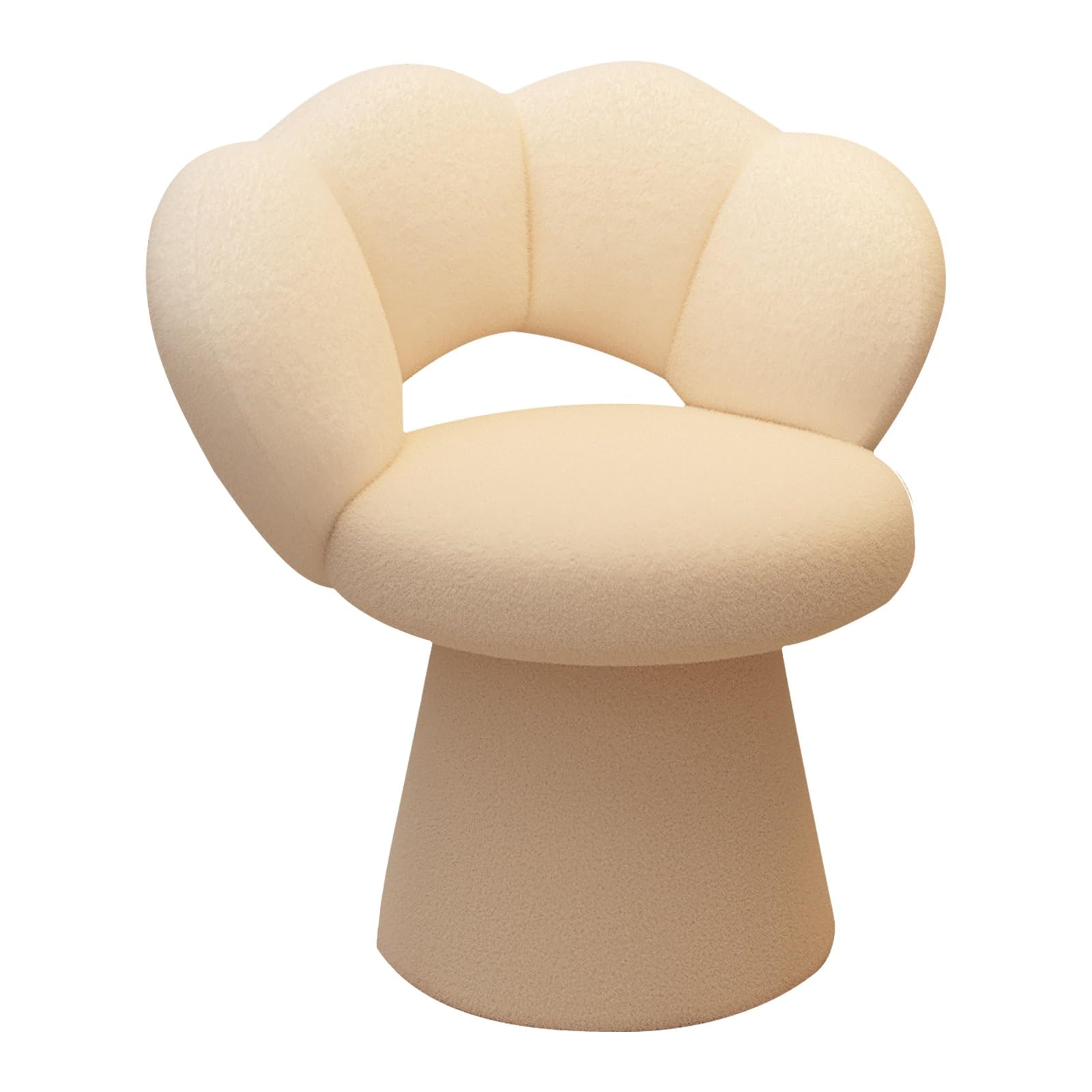 Silla giratoria de lana de cordero con diseño moderno de alta gama